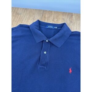 Polo Ralph Lauren Short Sleeve Pique Polo Shirt Mens 3XB Navy Blue Casual